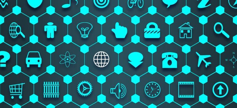 An illustration showing various smart devices that use IoT network.