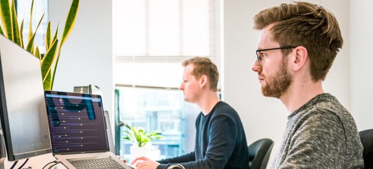 A laptop screen showing data gathered by VoIP integration with CRM.