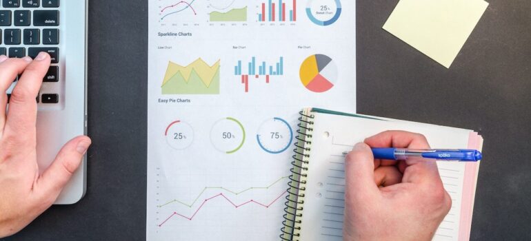 A person performing analytics on customer data.