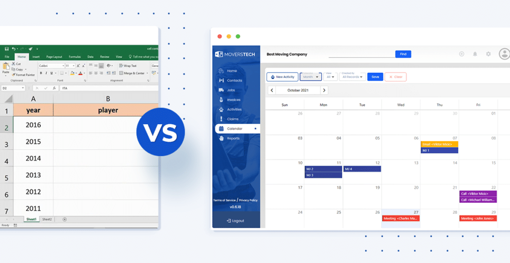 excel sheet vs CRM dashboard